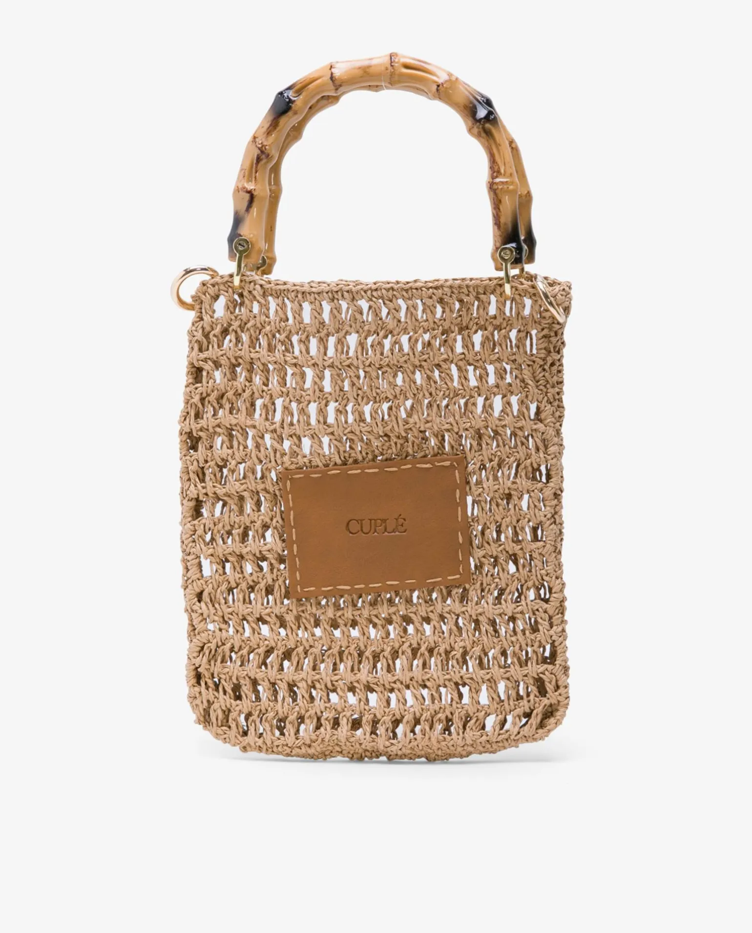 Bandolera Bambu Rafia Marron