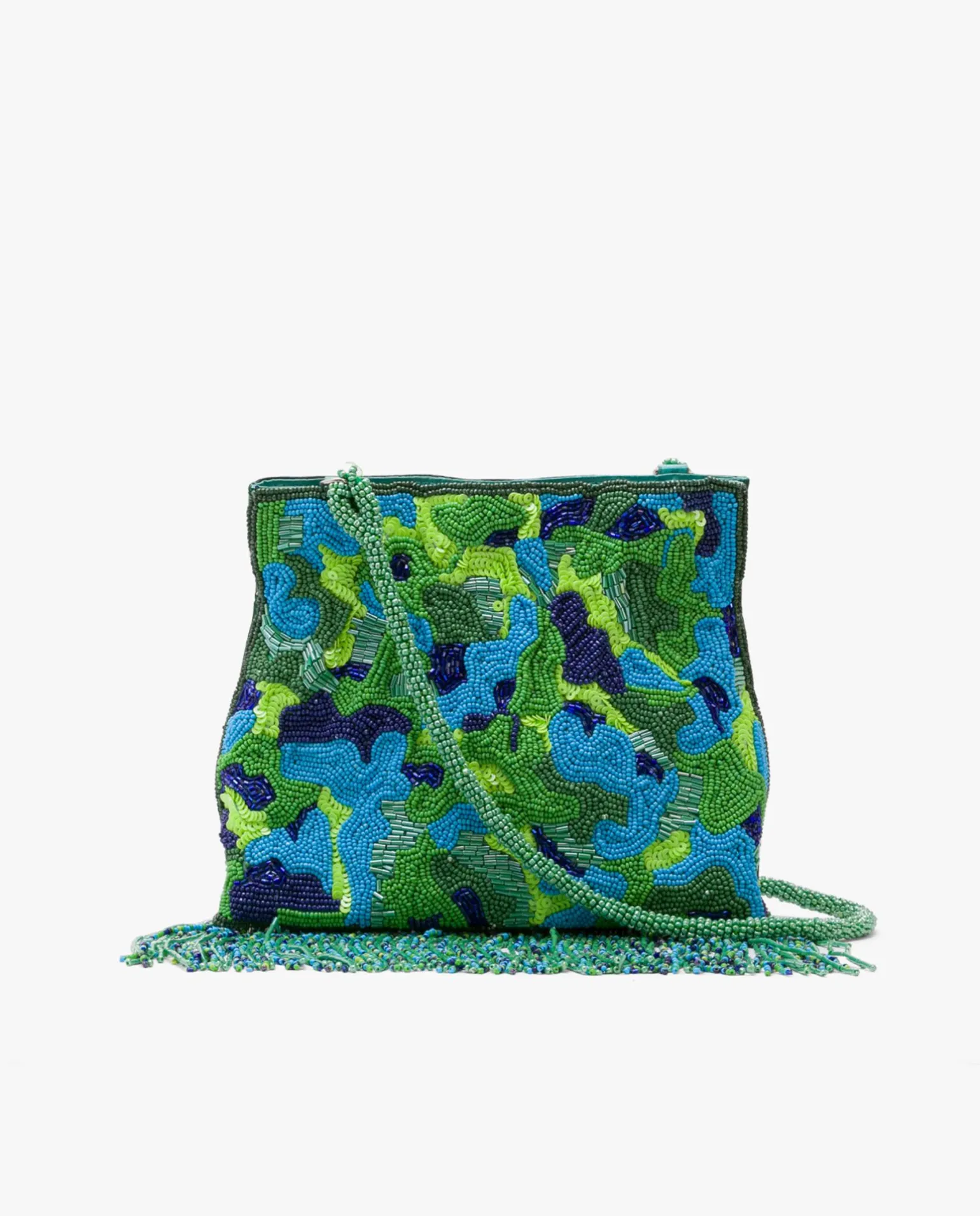 Bandolera Cuentas Leopardo Verde