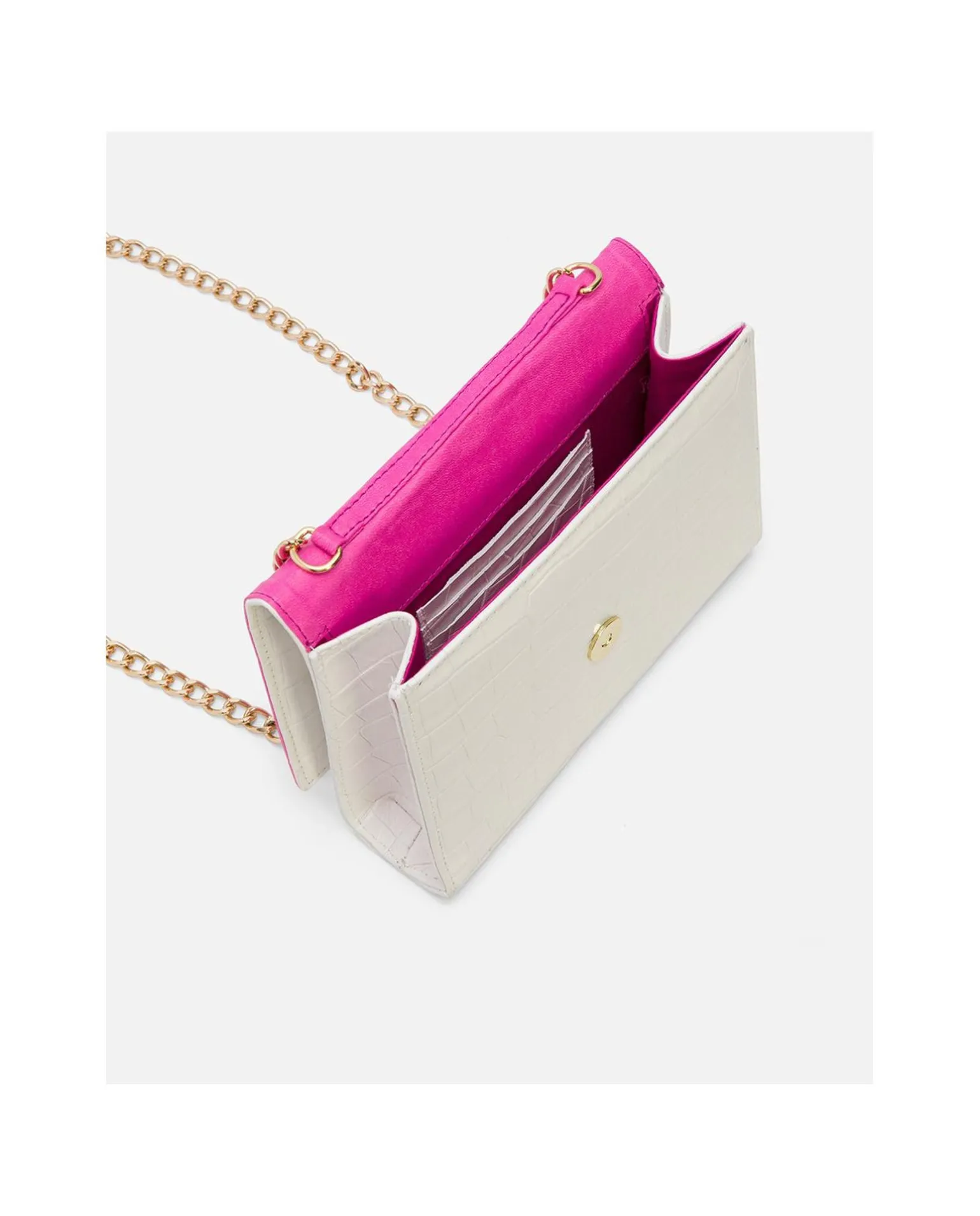 Bandolera Mini Logo Cuple Napa Coco Blanco