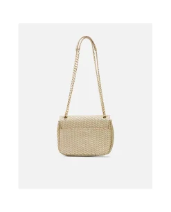 Bolso Caja Pequeno Trenzado Oro