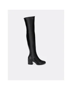 Bota Mosquetera Strech Napa Licra Negro