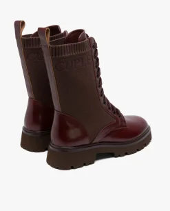 Botin Cordones Napa Marron
