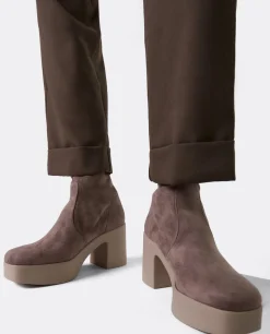 Botin Plataforma Ultrasuede Strech Vison