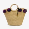 Maxi Capazo Pompon Rafia Beig
