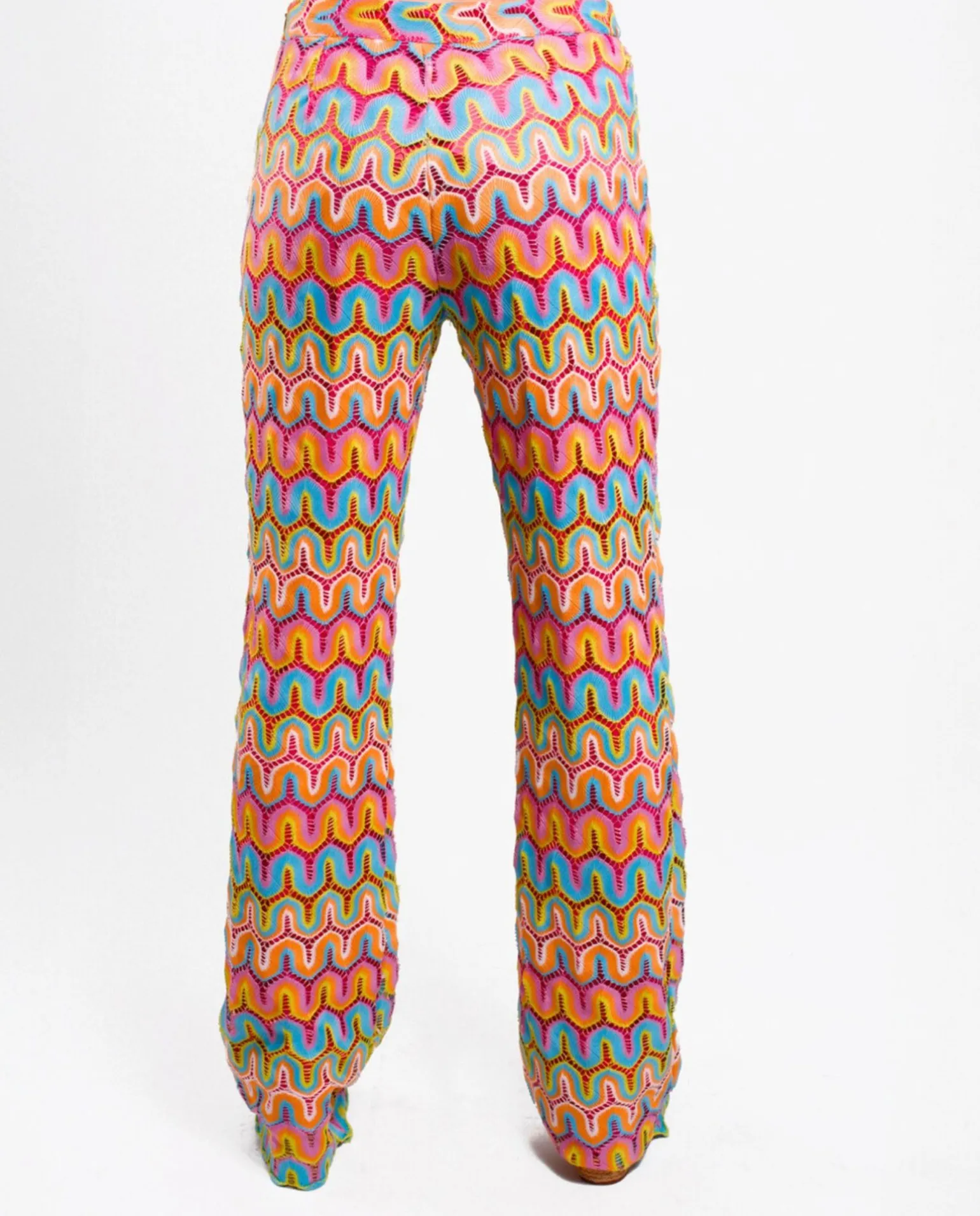 Pantalon Campana Crochet Multicolor