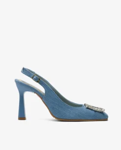 Salon Destalonado Adorno Cristal Vaquero Azul