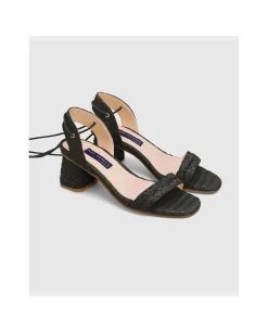 Sandalia Zahara Rafia Negro