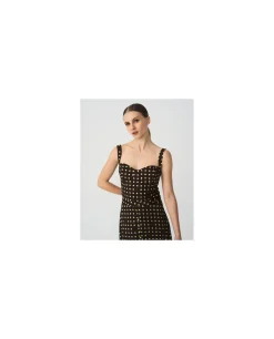 Top Corse Crep Lunares Marron