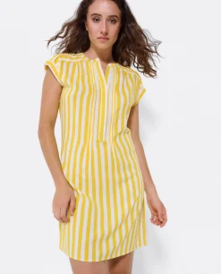 Vestido Mini Boho Viscosa Amarillo