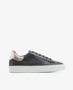 Zapatillas Piel Logos Negro