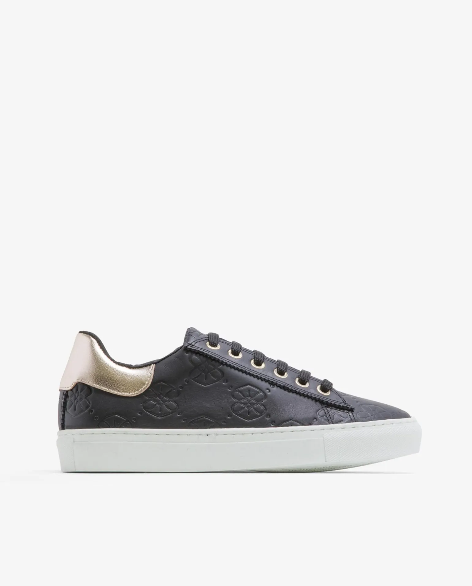 Zapatillas Piel Logos Negro