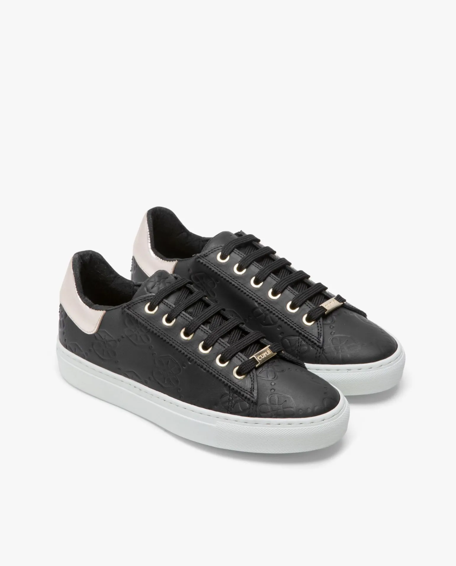 Zapatillas Piel Logos Negro